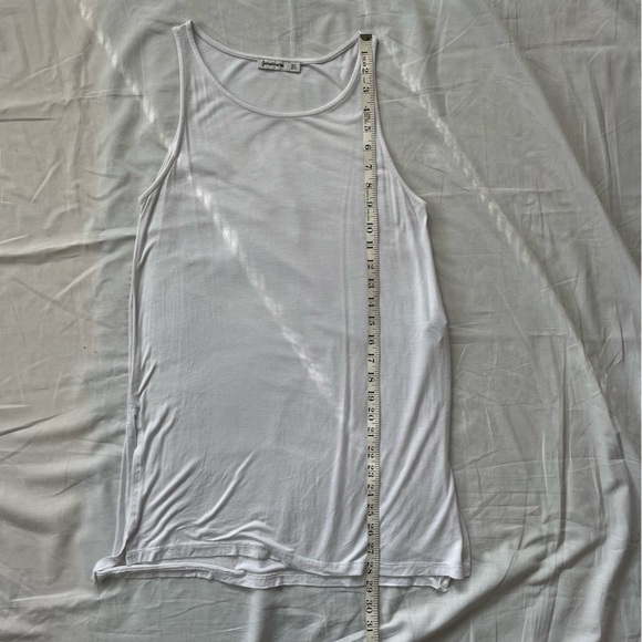 Stradivarius | extra long high-low white tank top, S - Picture 7 of 12